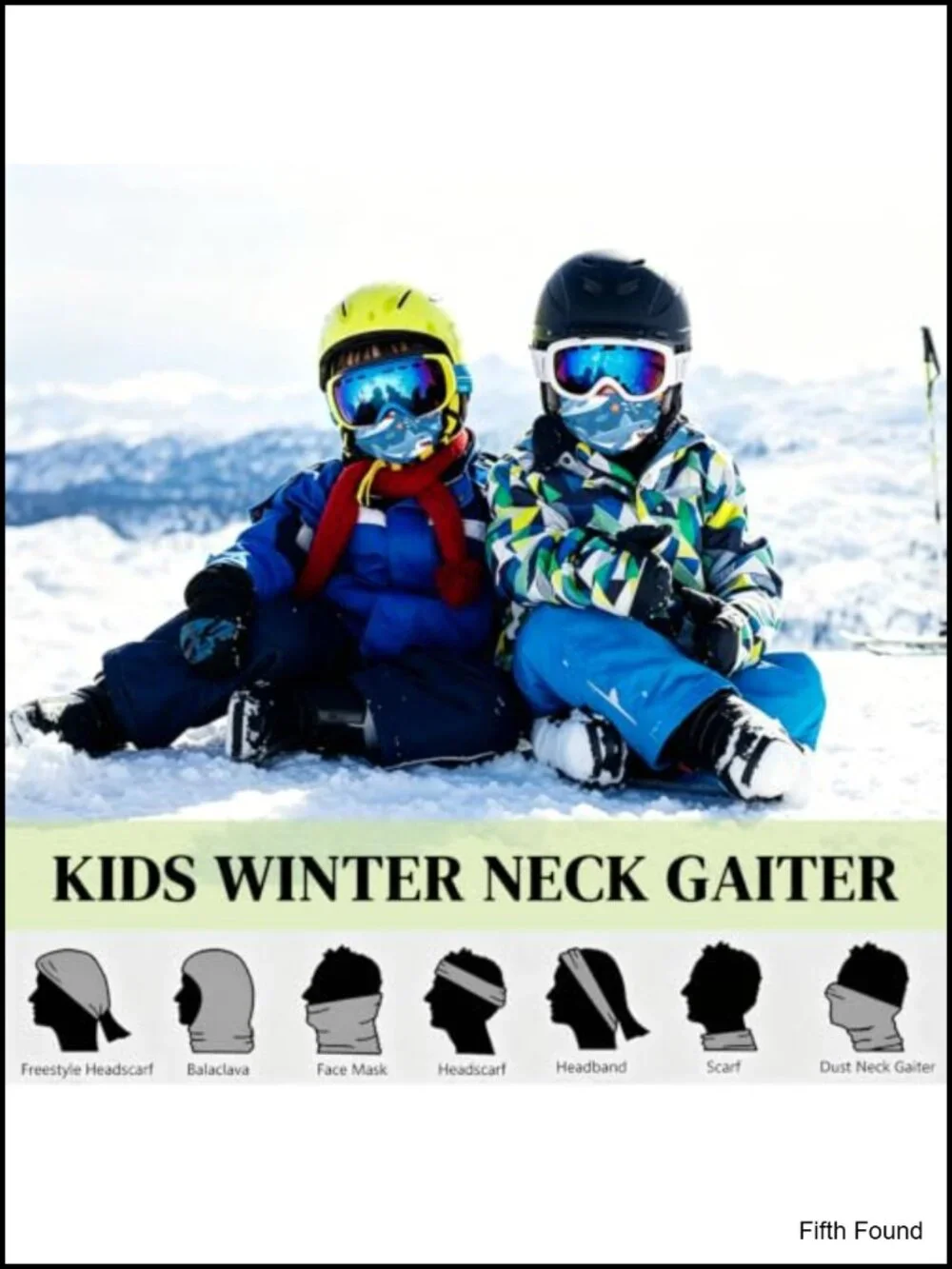 Kids Fleece Neck Gaiter Windproof Winter Warmer Face Cover Boys Girls